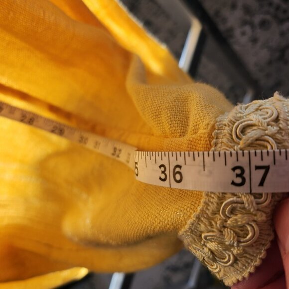 NWT Free People Tunic Top Embroidered New Romantics Yellow Large - Picture 9 of 9